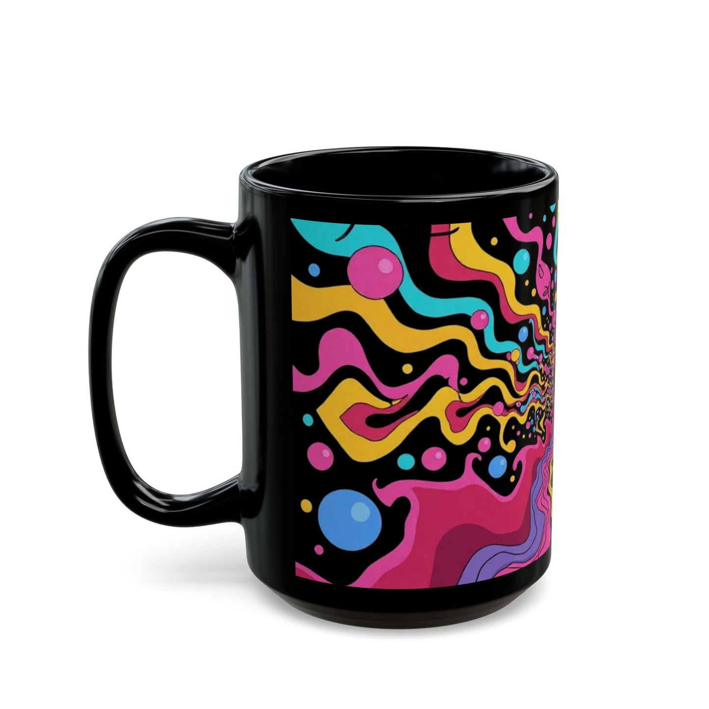 Psychedelic Coffee Mug, Colorful Mug for Coffee Lovers, Boho Gift, Unique Tea Cup, Artistic Drinkware