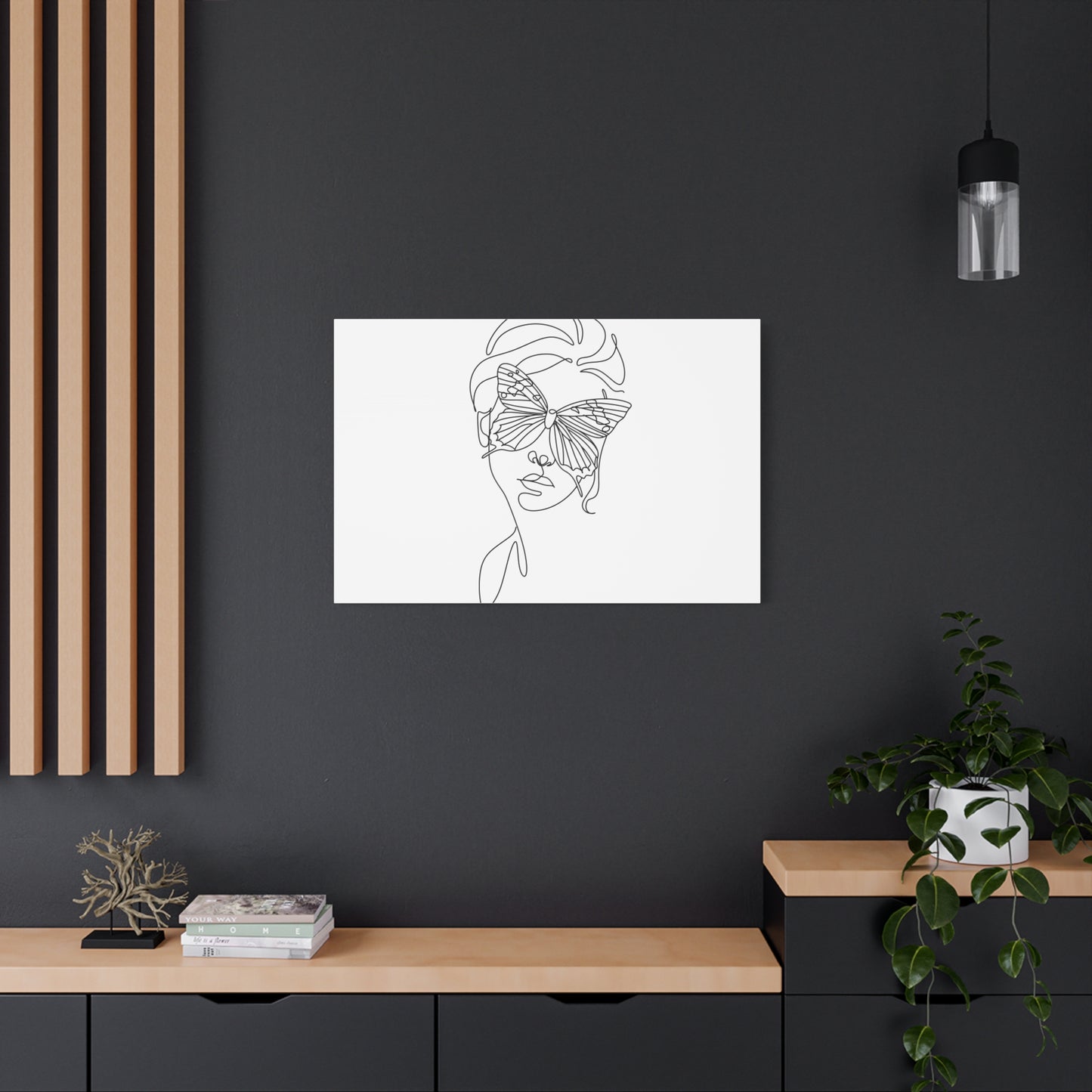 Minimalist Butterfly Canvas Art, Modern Home Decor, Gift for Nature Lovers, Wall Art for Women, Inspirational Wall Art