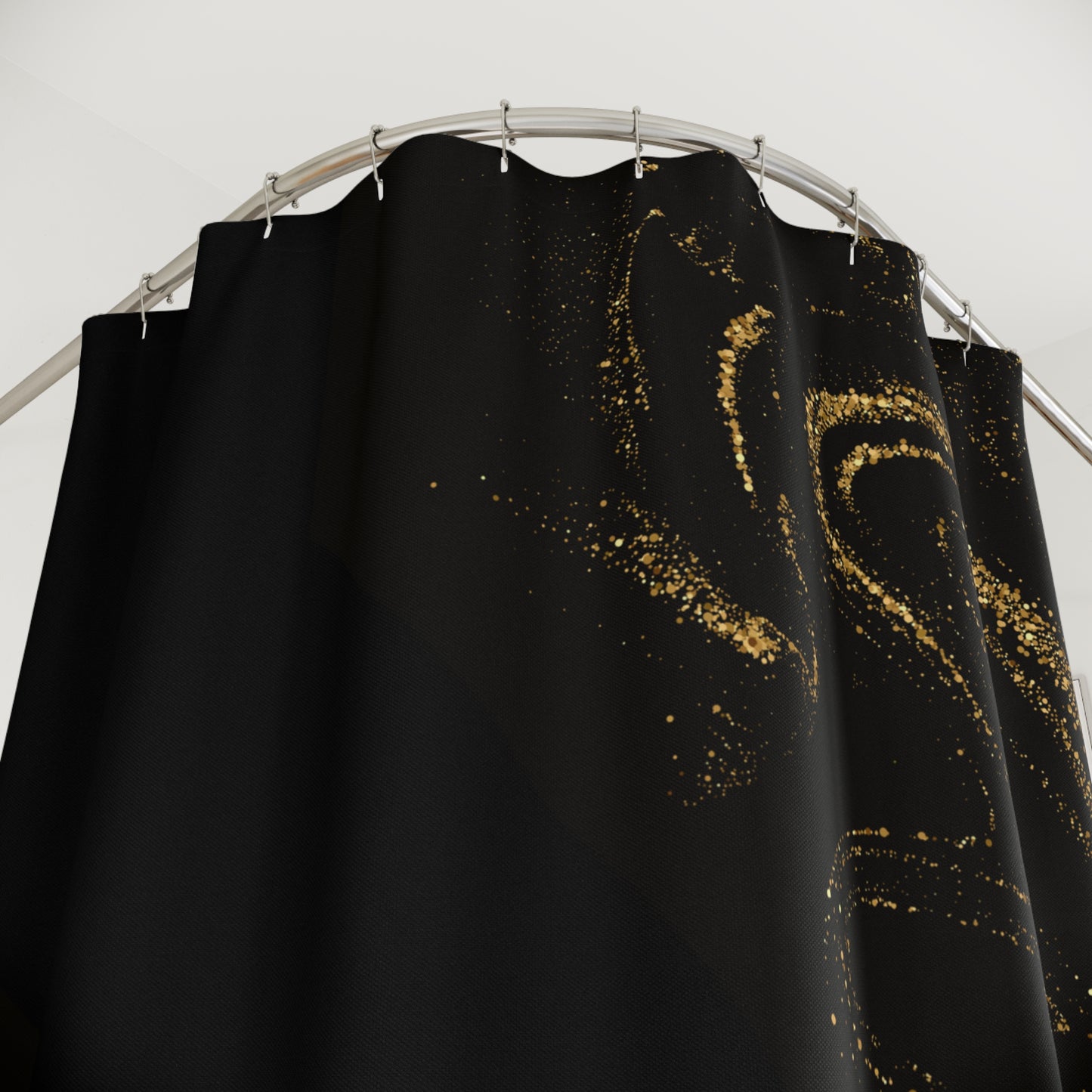 Elegant Black Abstract Shower Curtain, Modern Bathroom Decor, Luxurious Home Accessories, Stylish Bathroom Decor, Unique Gift Idea