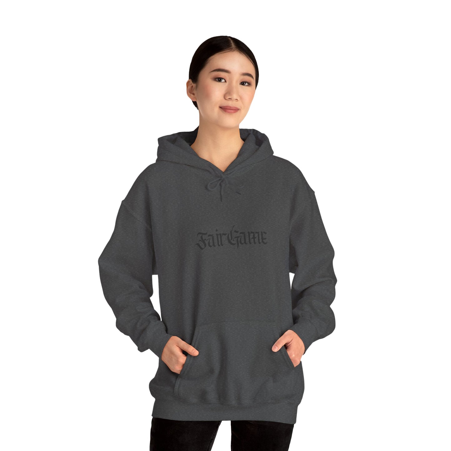Fair Game Unisex Heavy Blend Hoodie, Cozy Sweatshirt, Casual Lounge Wear, Gift for Gamers, Comfortable Street Style