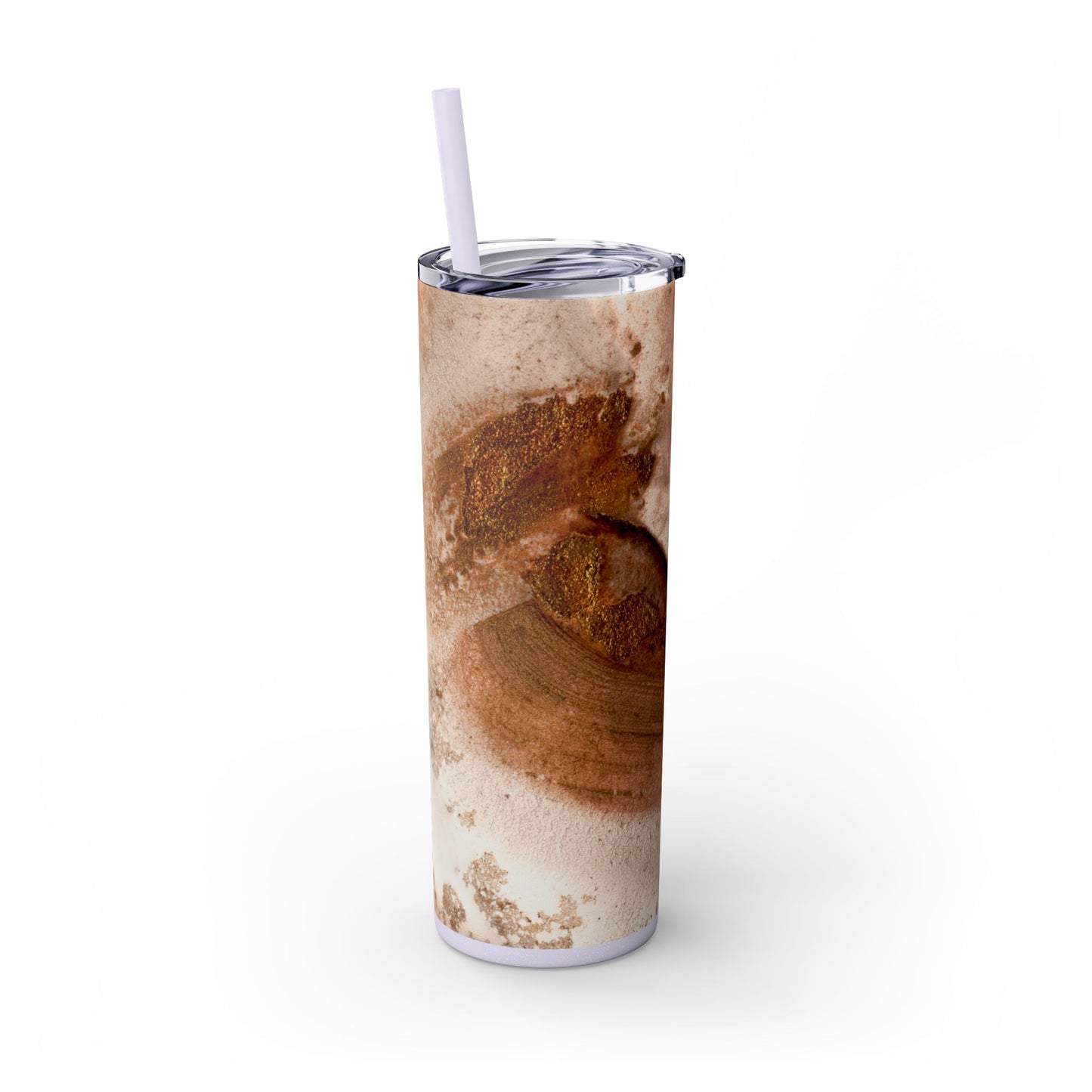 Stylish Marble Skinny Tumbler with Straw, Perfect for Gifts, Home Office, Summer, Mom's Day, Outdoor Adventures, Travel Mug