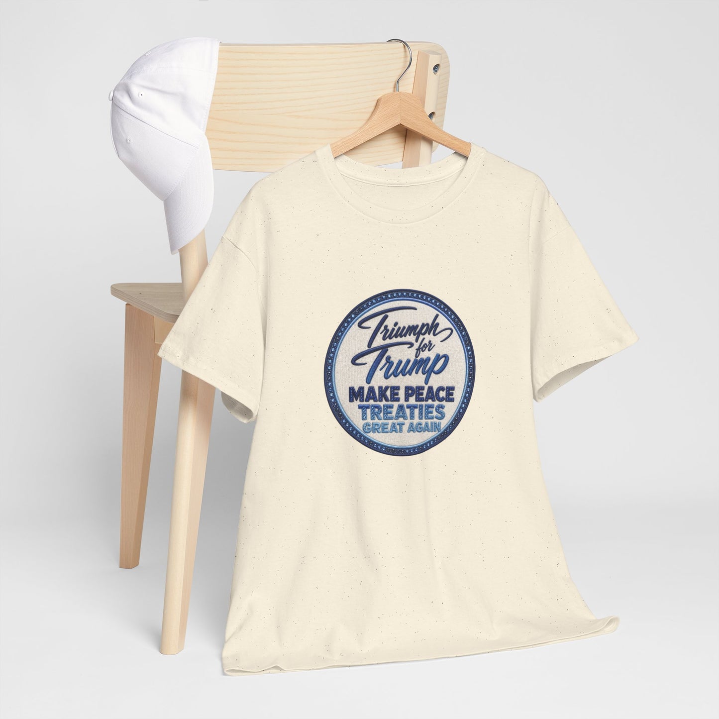"Make Peace Treaties Great Again" Embroidery Badge Pattern T-Shirt - MADE TO ORDER ✨ CUSTOMIZABLE WITHIN REASON