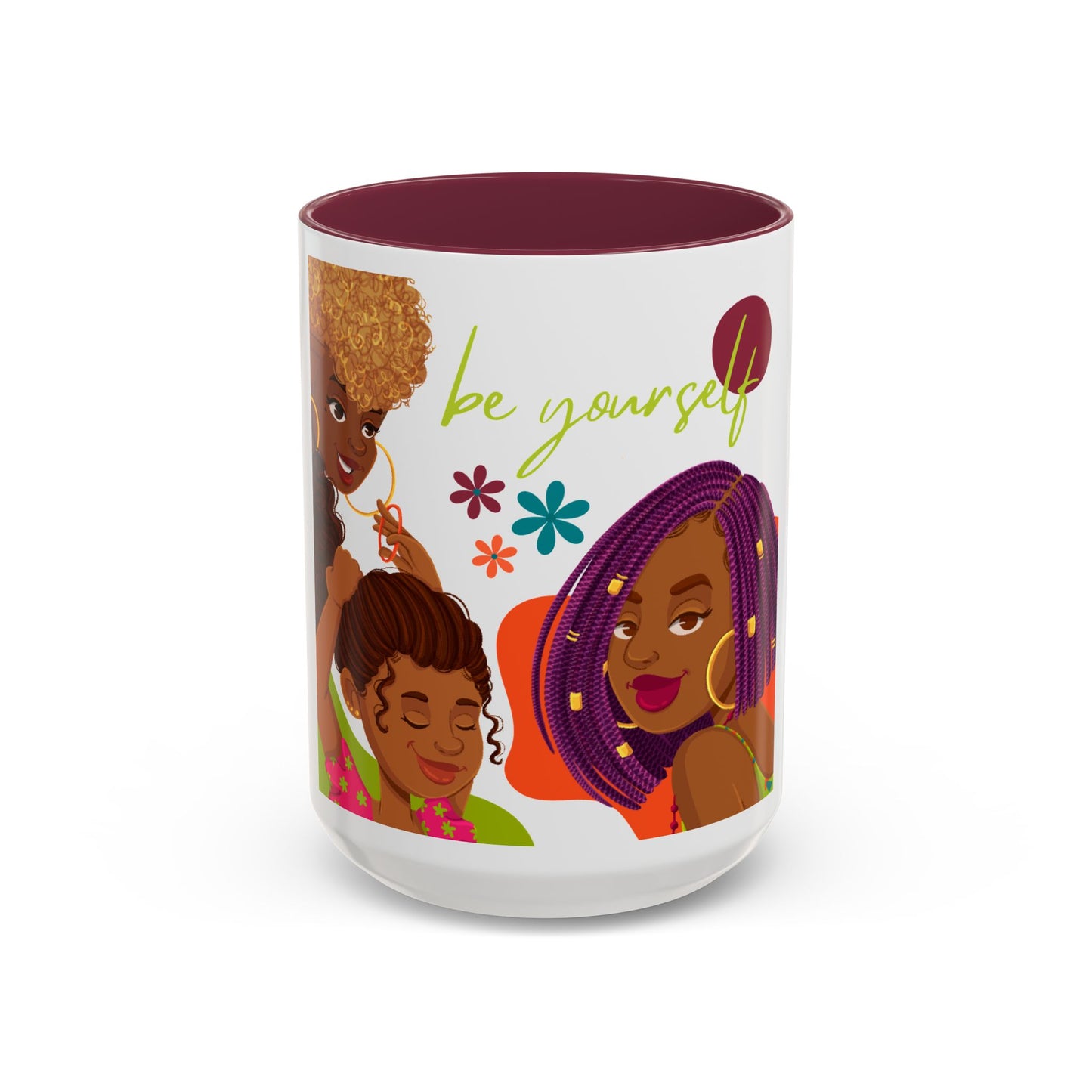 Colorful Be Yourself Mug, Inspirational Coffee Cup, Gift for Friends, Empowerment Mug, Unique Art Mug, Perfect for Birthdays