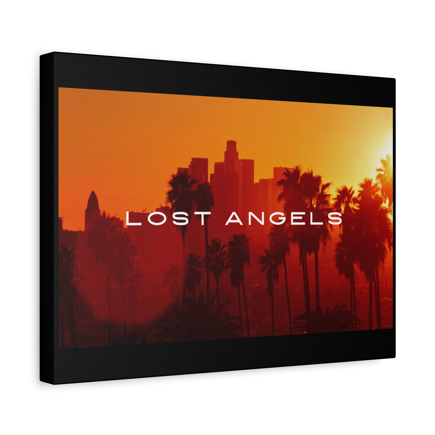 Lost Angels Wall Art Canvas | Sunset Cityscape Print, Home Decor, Gift for Art Lovers, Modern Living Room, California Vibe