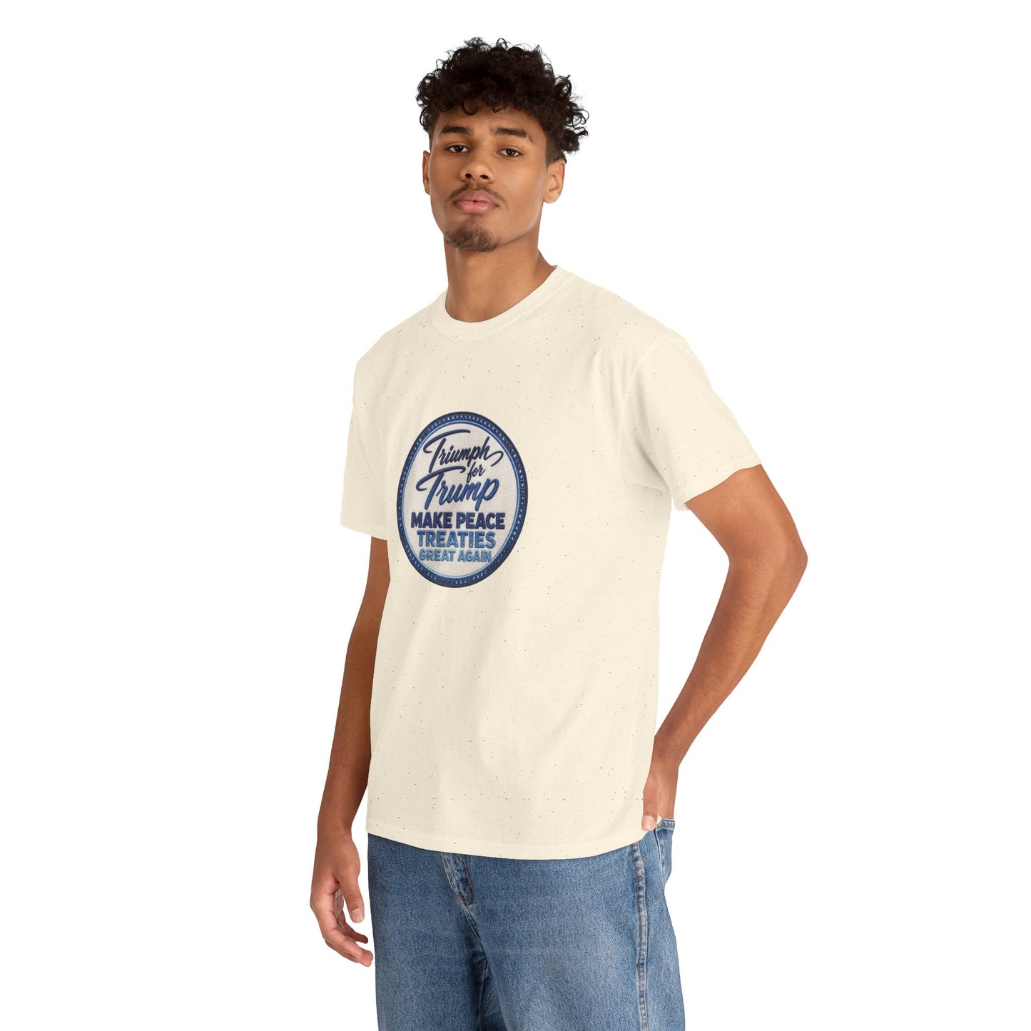 "Make Peace Treaties Great Again" Embroidery Badge Pattern T-Shirt - MADE TO ORDER ✨ CUSTOMIZABLE WITHIN REASON