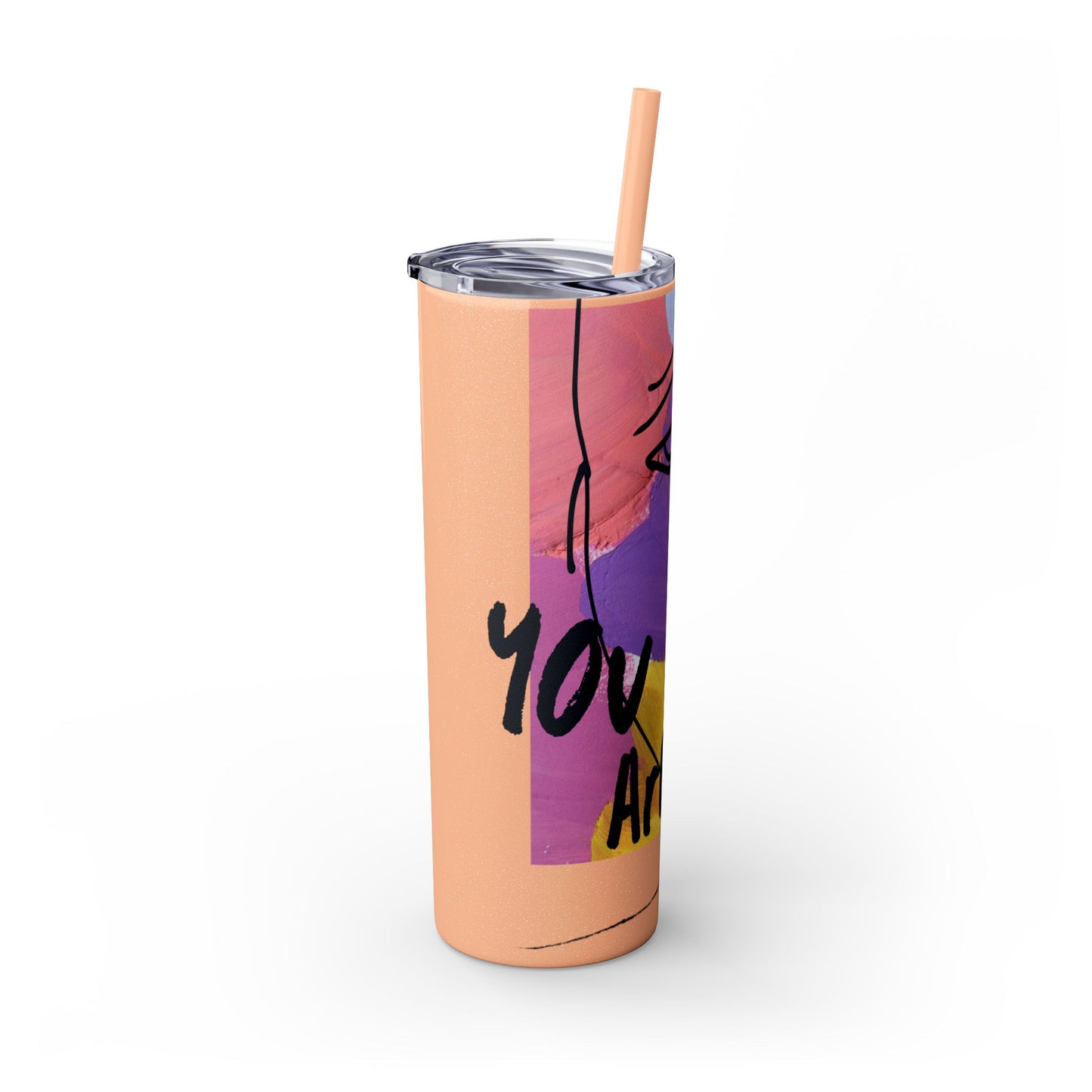 Artistic Skinny Tumbler with Straw, 20oz | Inspirational Drinkware, Colorful Water Bottle, Unique Gift Idea, Motivational Mug, [...]