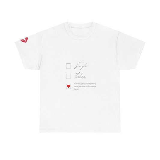 YOU ARE ART - SINGLE, TAKEN... Artistic Unisex Cotton Tee with Heartfelt Prints, Casual Wear, Gift for Artists, Streetwear, Inspirational Fashion