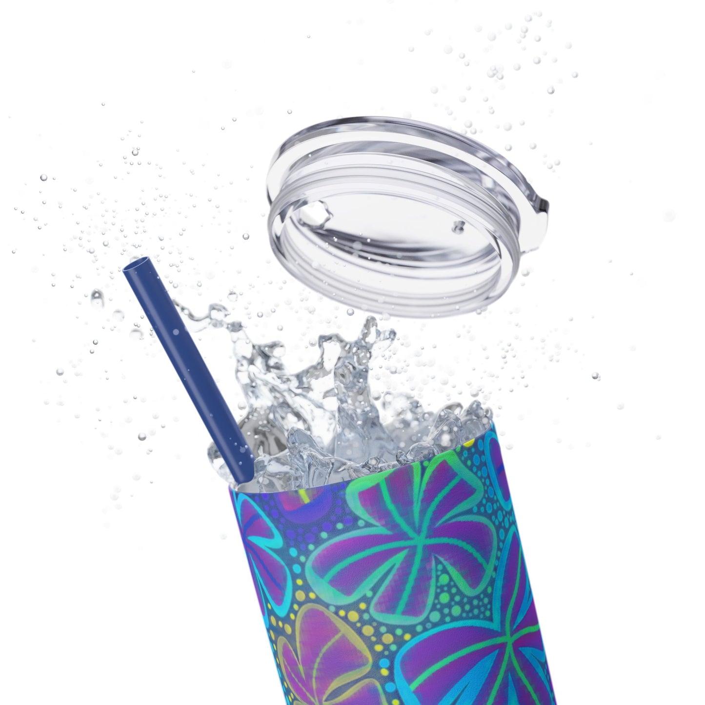 Pastel Butterfly Tumbler, 20oz Drinkware, Spring Decor, Cute Gift for Her, Eco-Friendly Cup, Floral Water Bottle