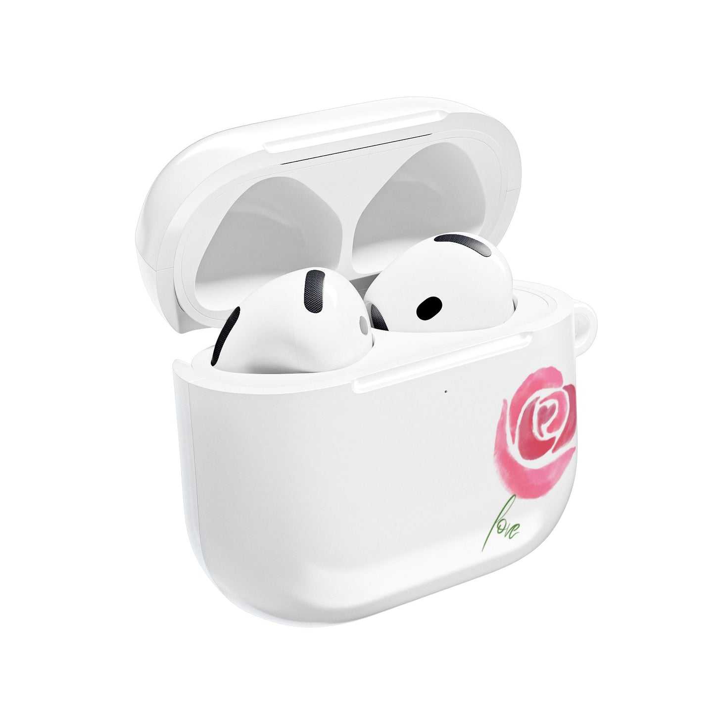 Romantic Rose AirPod Case - Cute Floral Design, Gift for Her, Valentine's Day Present, Trendy Accessory, Love Theme