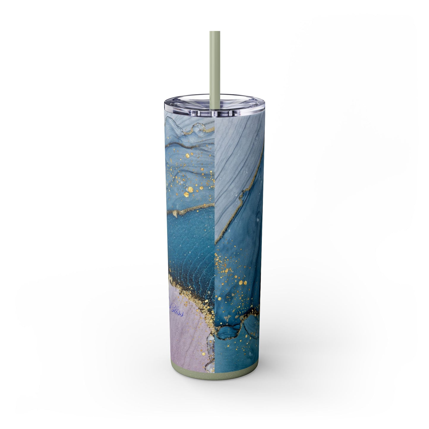 Elegant Blue Marble Skinny Tumbler, 20oz - Stylish Drinkware for Daily Use, Gifts, Celebrations, Eco-Friendly, Travel Mug