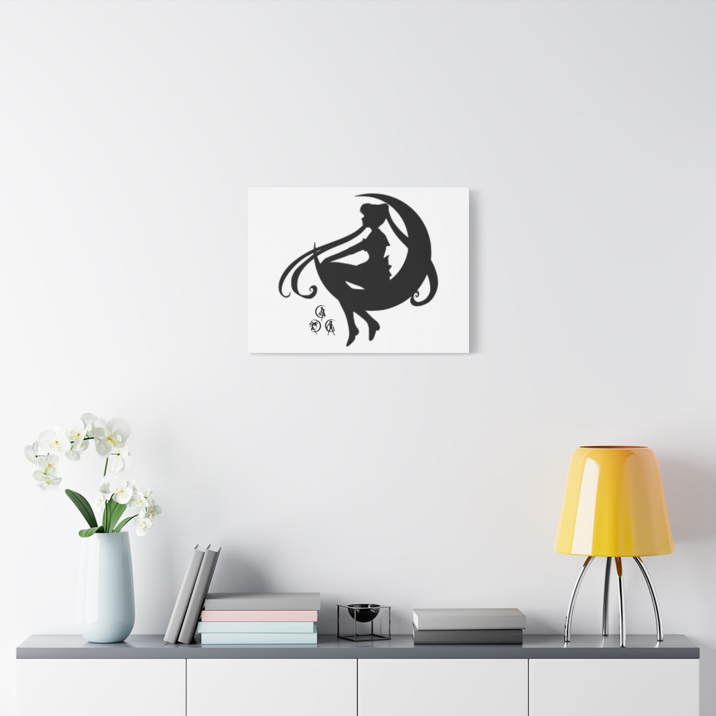 Moonlit Goddess Canvas Art, Modern Wall Decor, Fantasy Home Decor, Boho Aesthetic, Gift for Art Lovers