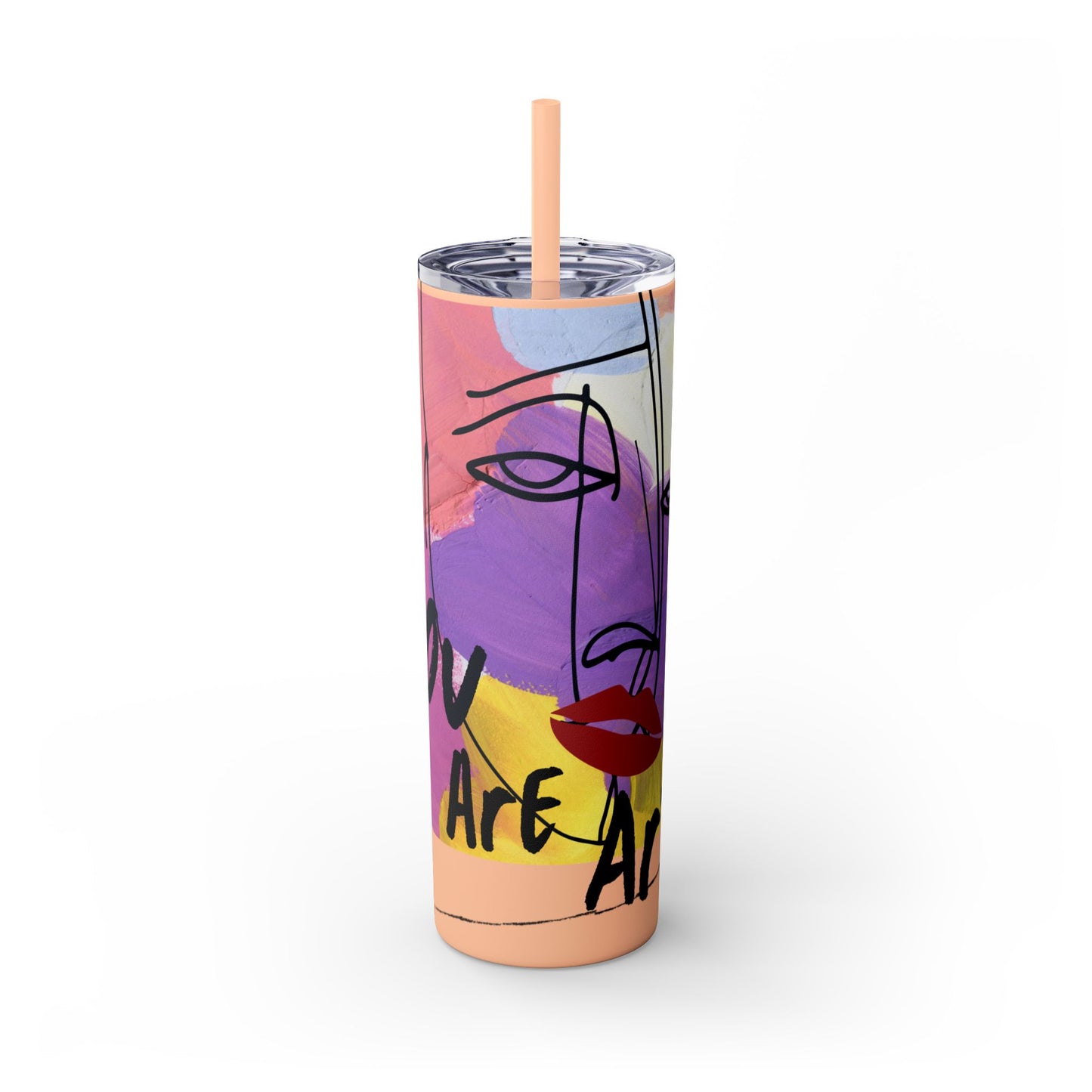 Artistic Skinny Tumbler with Straw, 20oz | Inspirational Drinkware, Colorful Water Bottle, Unique Gift Idea, Motivational Mug, [...]