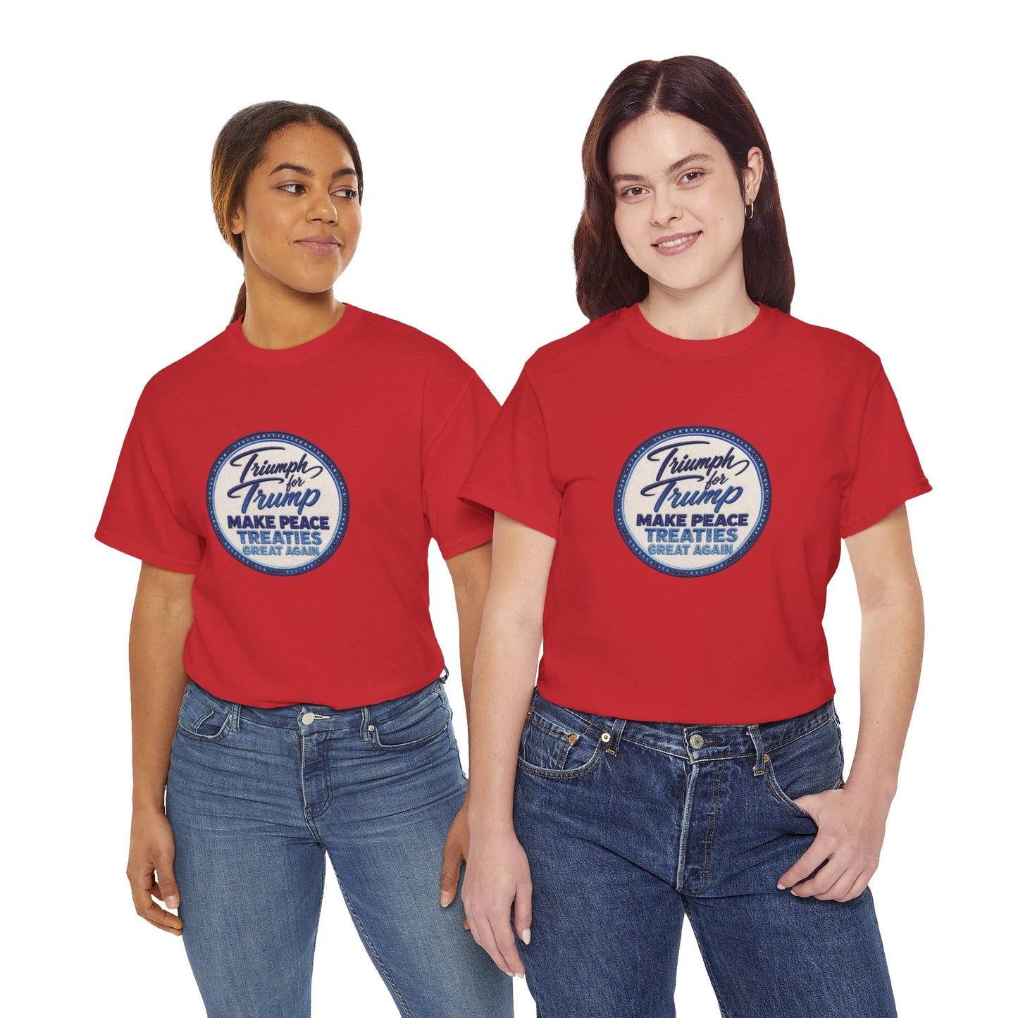 "Make Peace Treaties Great Again" Embroidery Badge Pattern T-Shirt - MADE TO ORDER ✨ CUSTOMIZABLE WITHIN REASON