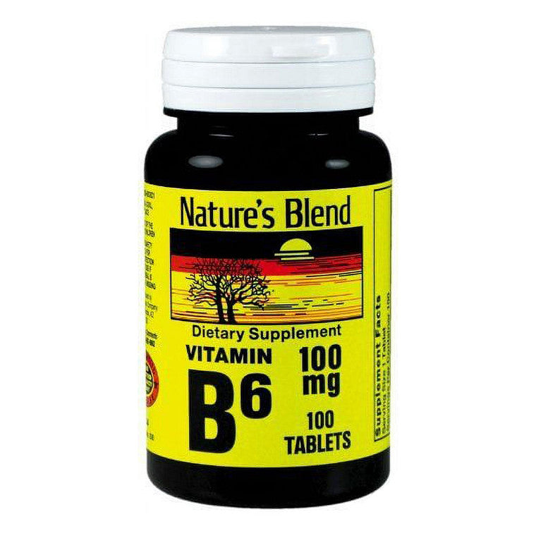 Nature's Blend® Vitamin B6 – 100 mg Energy &amp; Nerve Support (Tablets)