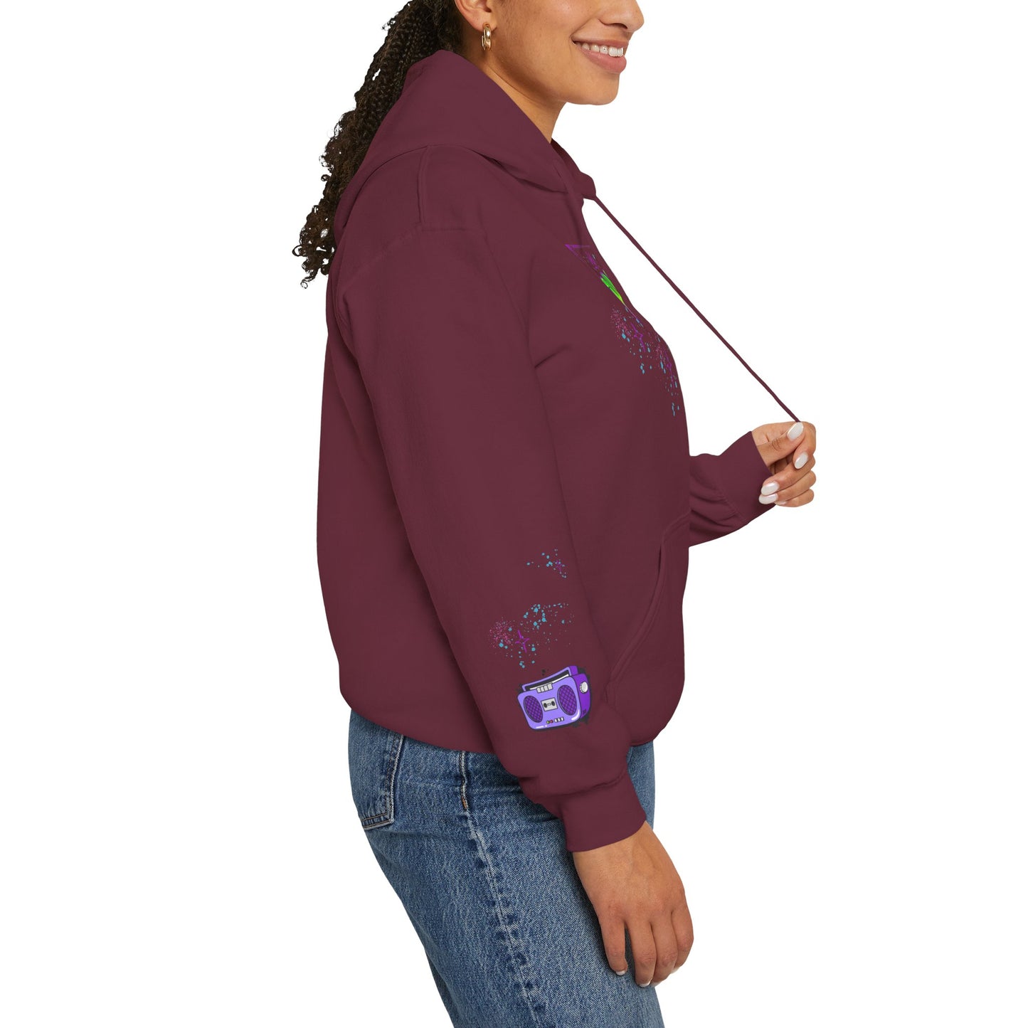 Colorful Dance Hoodie for Creative Spirits, Cozy Unisex Hooded Sweatshirt, Perfect for Parties, Dance Classes, Gifts