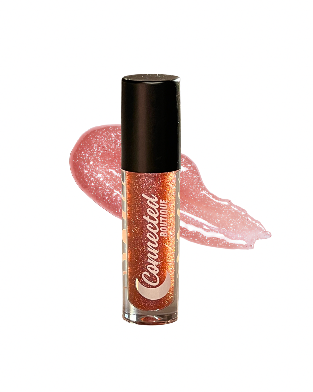 Promise pink duochrome lip gloss with duochrome glitter apple scented-0