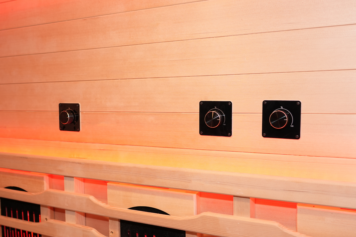 Blisspod | Venetian | Full Spectrum Indoor Premium Canadian Hemlock Ultra Low EMF Sauna | 11 Heaters | Chromotherapy & Reflexology | 3 Person