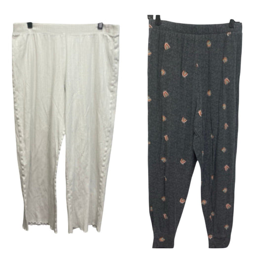 2 Old Navy Womens Medium Good Vibes Stretch Pants Leggings Sleepwear Bottoms