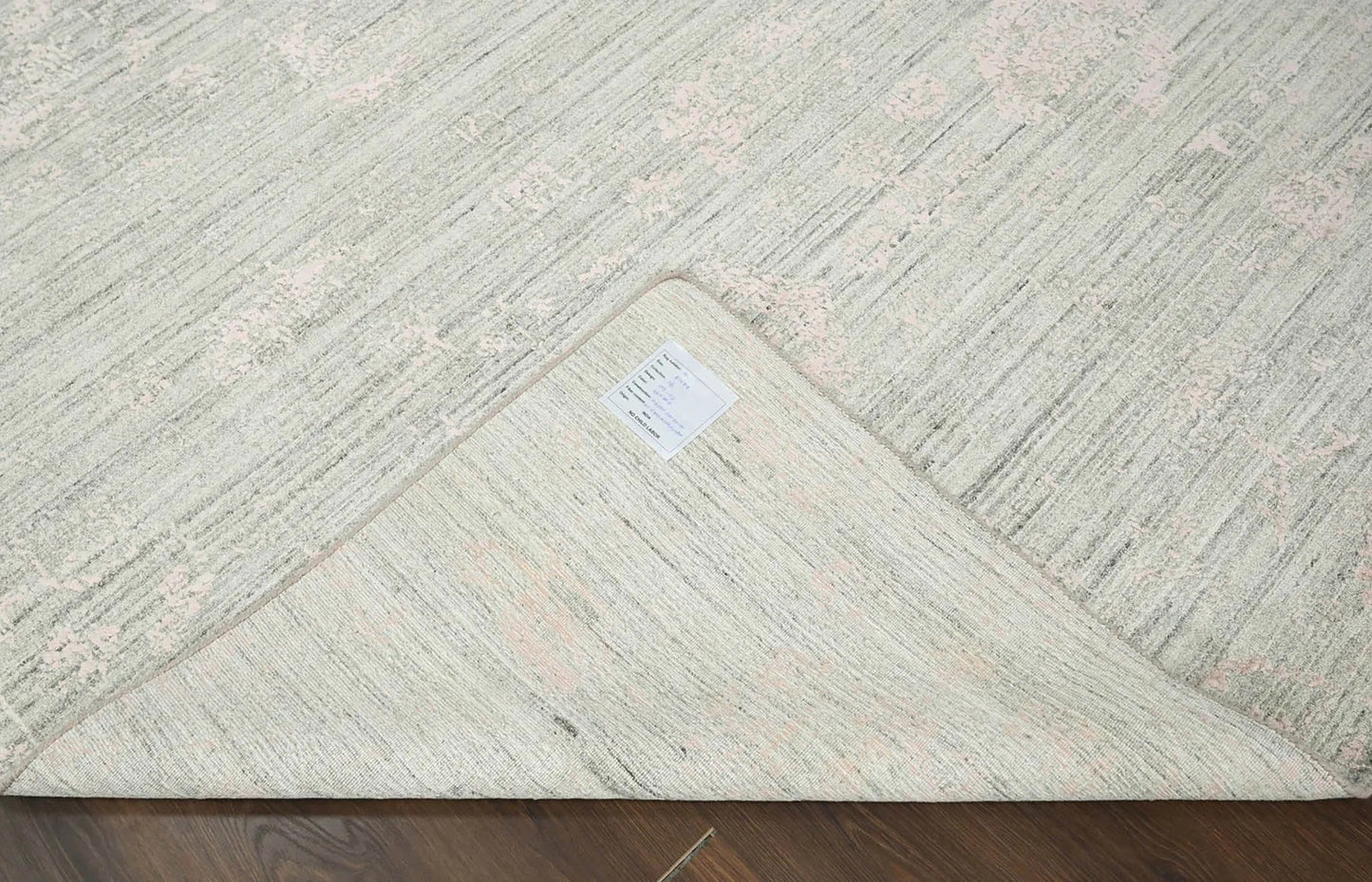 8x10 Beige, Gray Hand Knotted 100% Wool Modern & Contemporary Oriental Area Rug-2