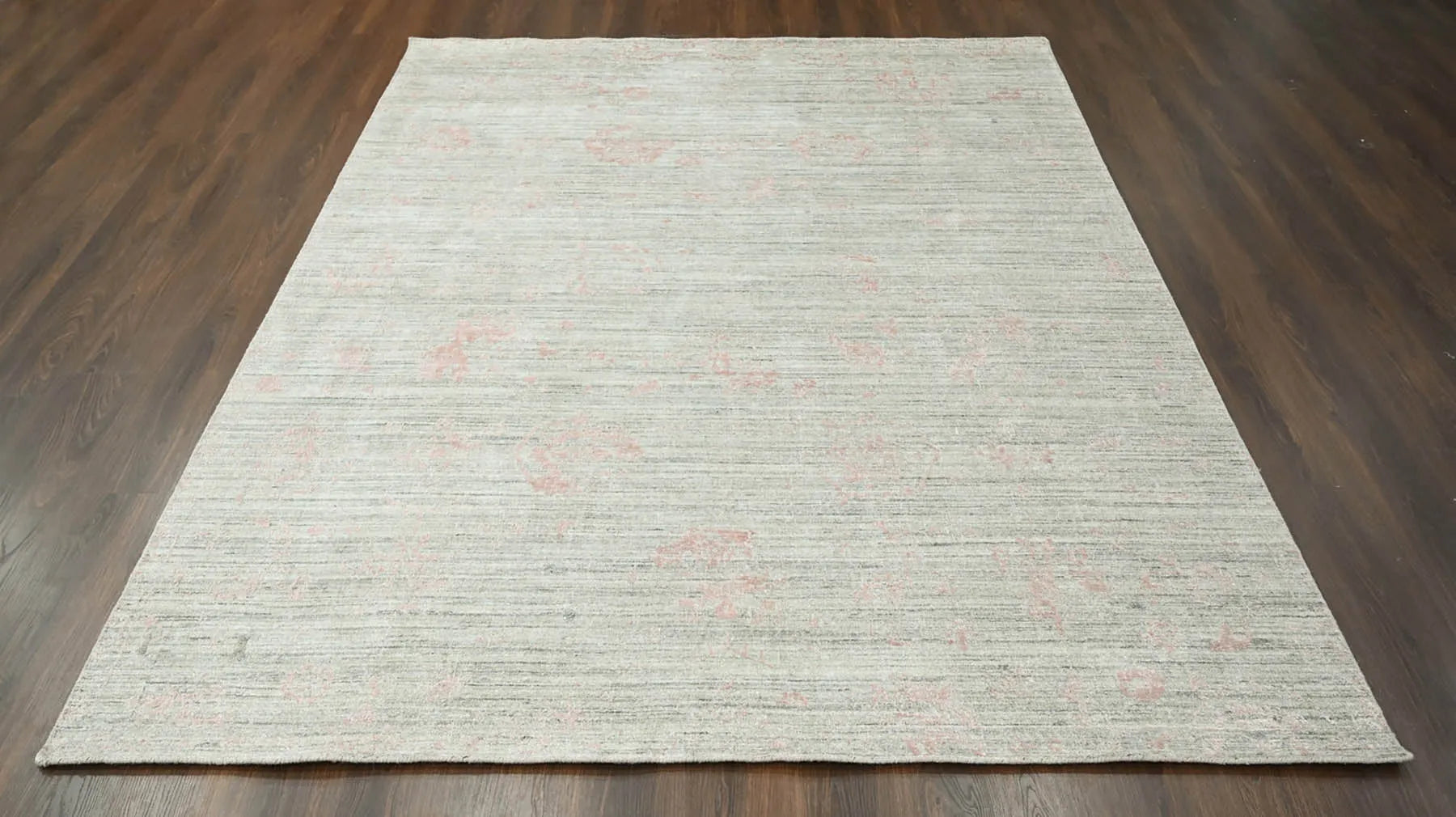 8x10 Beige, Gray Hand Knotted 100% Wool Modern & Contemporary Oriental Area Rug-3