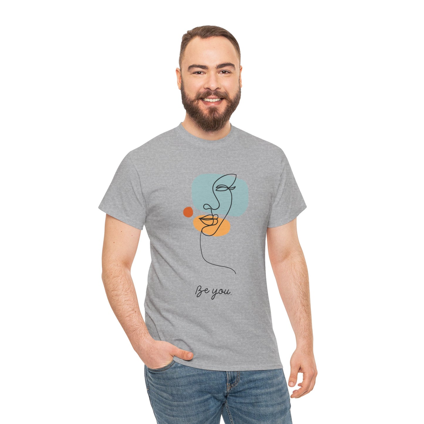 Minimalist Be You Tee, Unisex Cotton T-Shirt, Inspirational Graphic Tee, Gift for Friends, Casual Everyday Wear, Self-Love Apparel