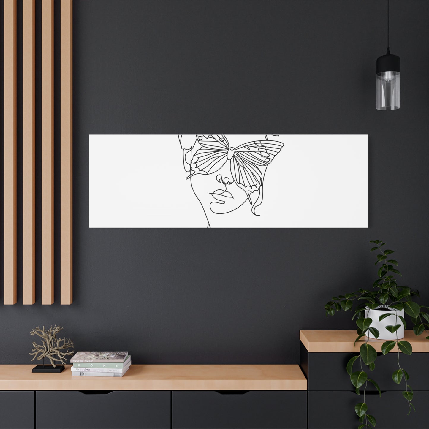 Minimalist Butterfly Canvas Art, Modern Home Decor, Gift for Nature Lovers, Wall Art for Women, Inspirational Wall Art