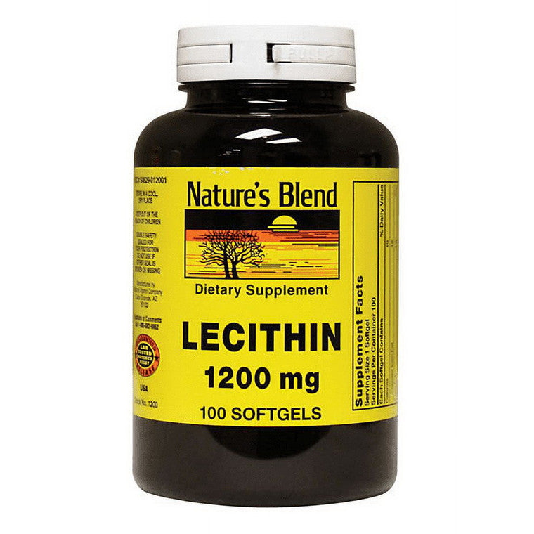Nature's Blend Lecithin, 1200 Mg Capsules  100 Ct