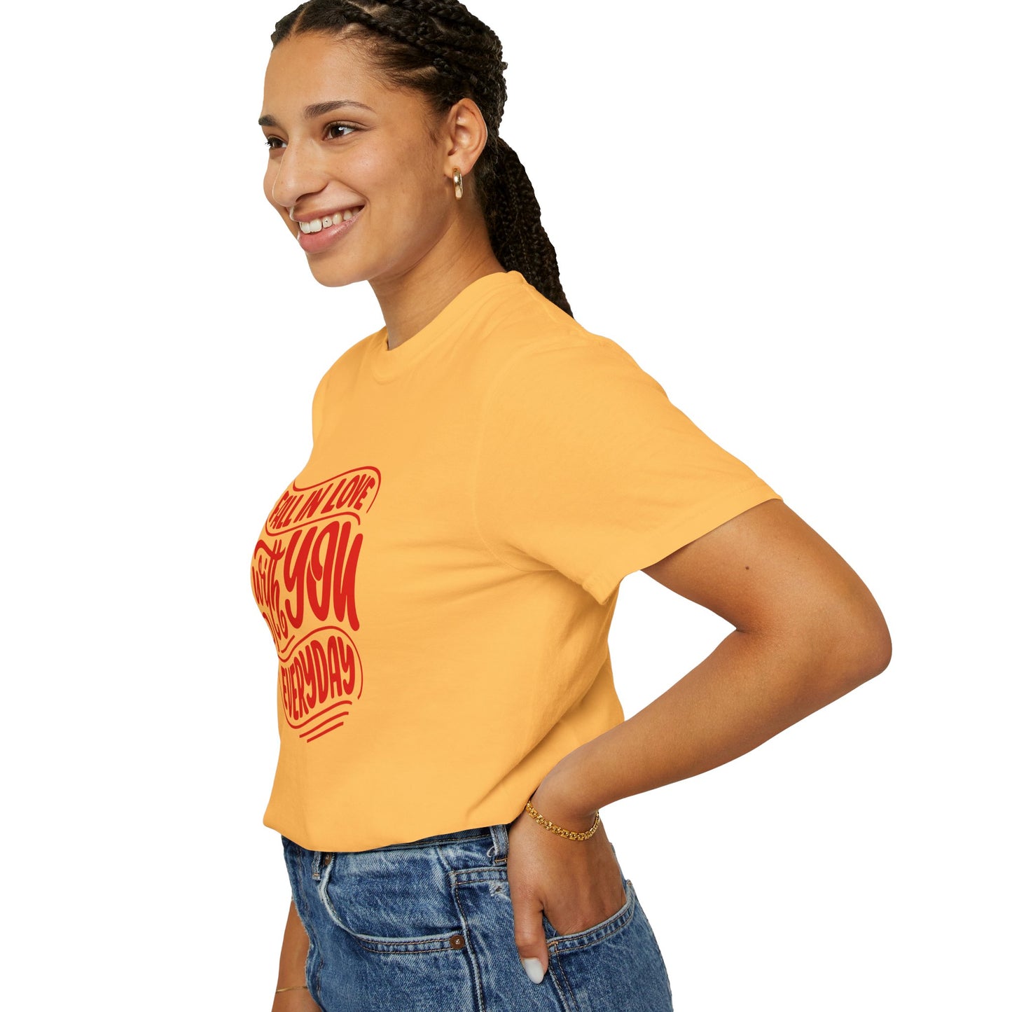Fall in Love with YOU Quote T-shirt for Couples, Valentine's Day, Gifts for Him/Her, Casual Everyday Wear, Comfortable Unisex Tee