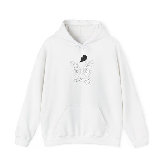 Butterfly Love Unisex Hoodie, Cozy Sweatshirt for Everyday Comfort, Gift for Nature Lovers, Butterfly Apparel for Spring