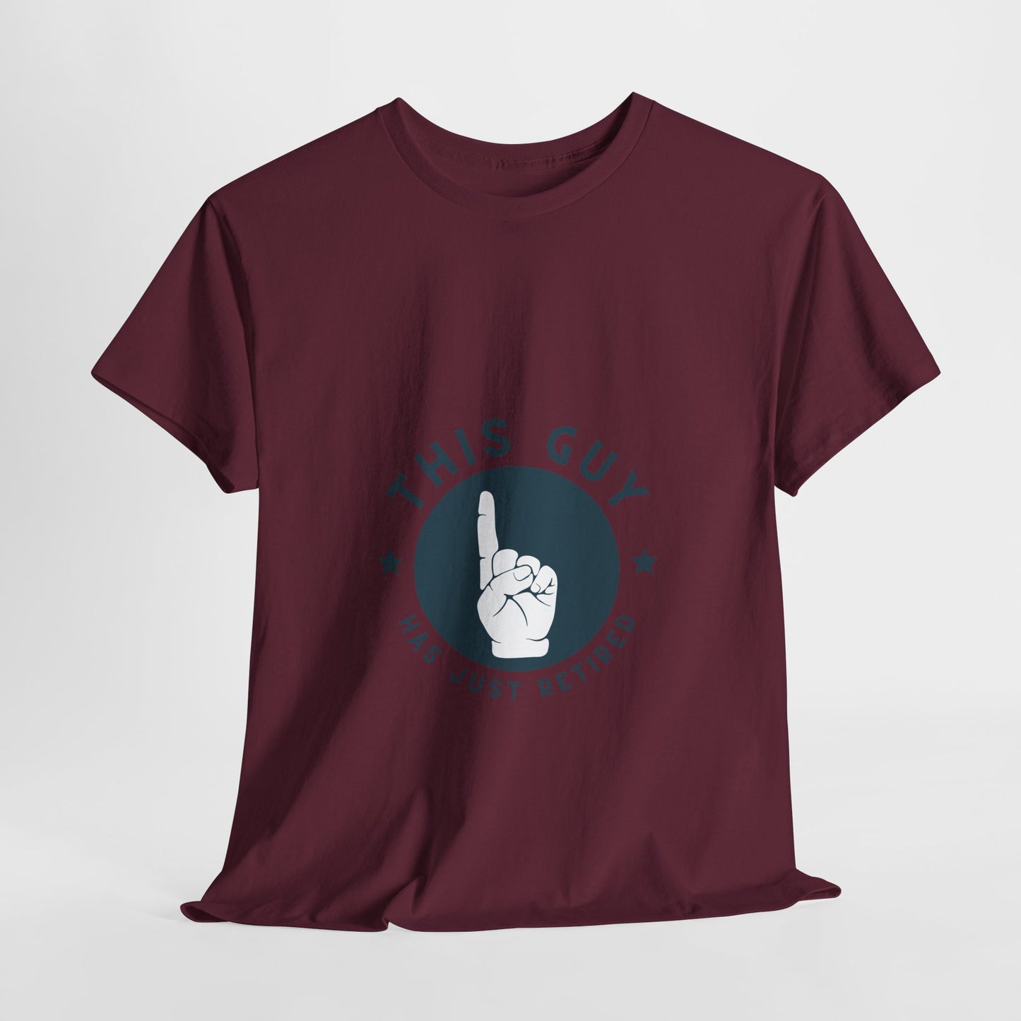 This Guy Has Just Retired Retirement Celebration Unisex Heavy Cotton Tee | Funny Gift for Retirees, Casual Wear, Retirement Party, Humor Shirt, Comfy Gift Idea