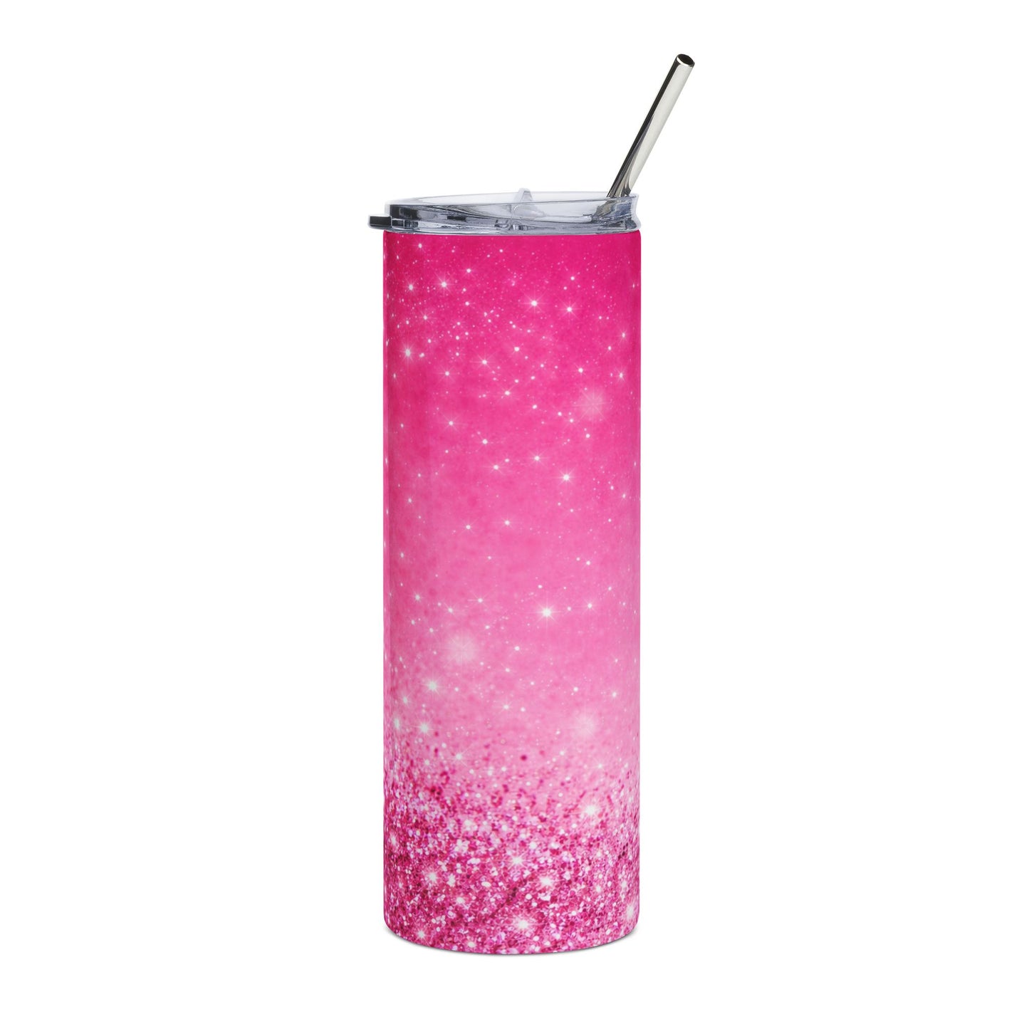 Pink Glitter Ombre 20oz Stainless Steel Tumbler — Sparkle Travel Cup