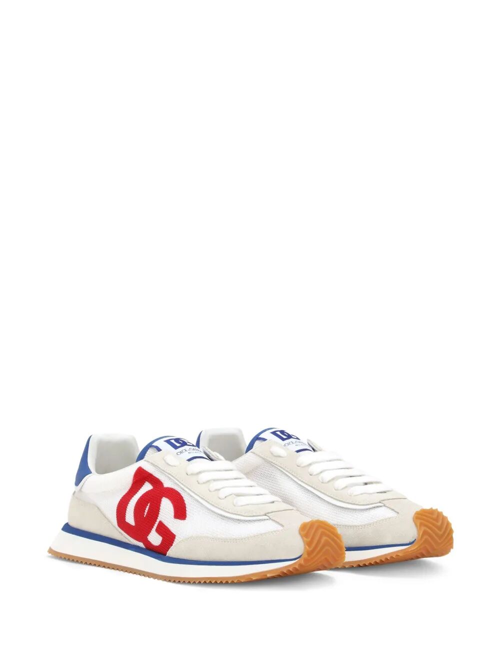 Dolce & Gabbana Men Suede And Mesh Dg Cushion Sneakers