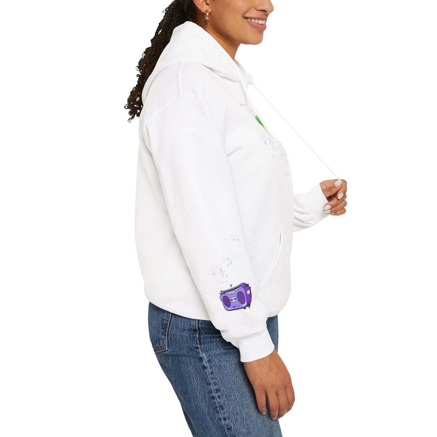 Colorful Dance Hoodie for Creative Spirits, Cozy Unisex Hooded Sweatshirt, Perfect for Parties, Dance Classes, Gifts
