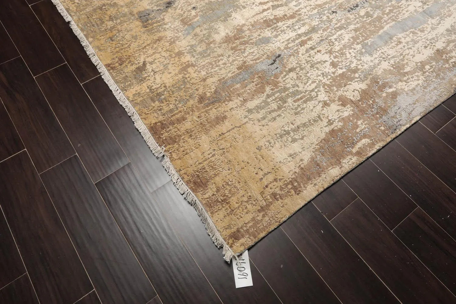 9' x12' Hand Knotted Sherpa Wool & Silk Modern Oriental Area Rug Beige-1