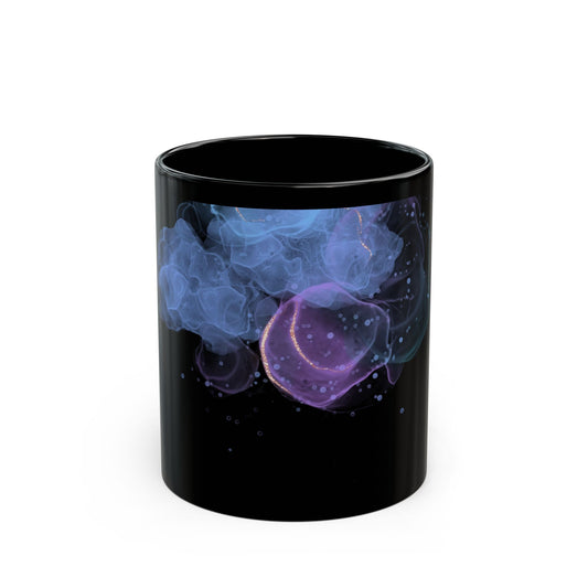 Cosmic Smoke Mug, Mystical Black Coffee Cup, Nebula Design, Gifts for Space Lovers, Unique Home Decor, Birthday Present