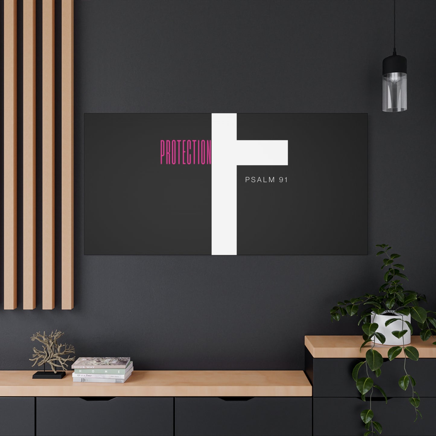 Faith-Inspired Canvas Print - Psalm 91, Home Decor, Wall Art, Christian Gift, Inspirational Decoration