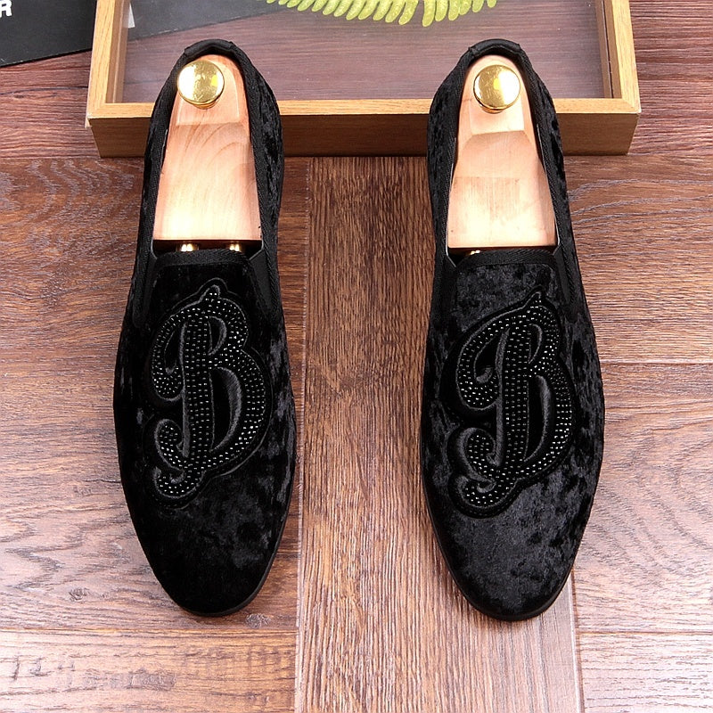 Personalized Leather Shoes Men's Korean Version Of Peas Shoes With A Kick
