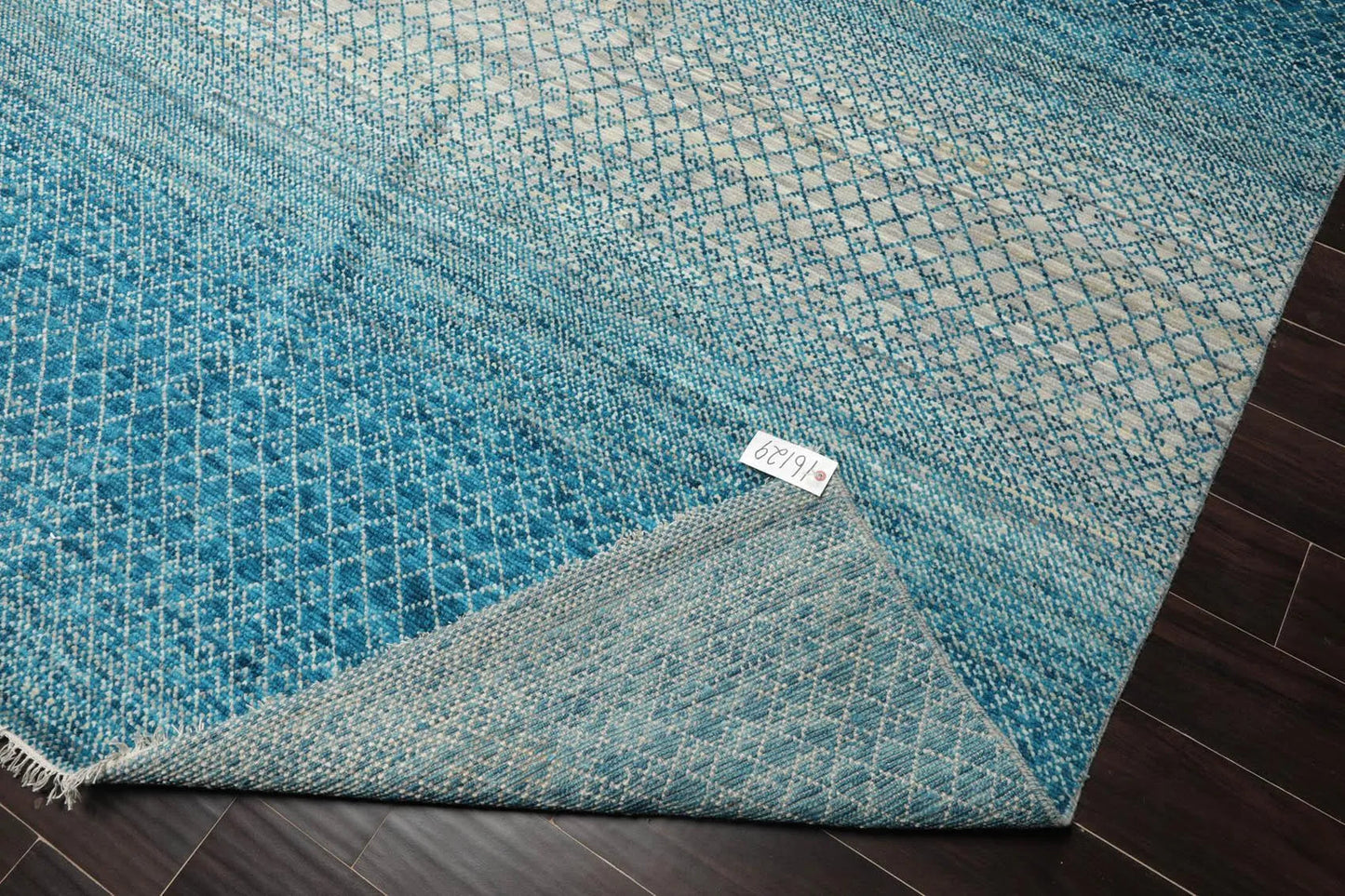 9' x 12' Hand Knotted 100% Wool Contemporary Modern Oriental Area Rug Aqua-3