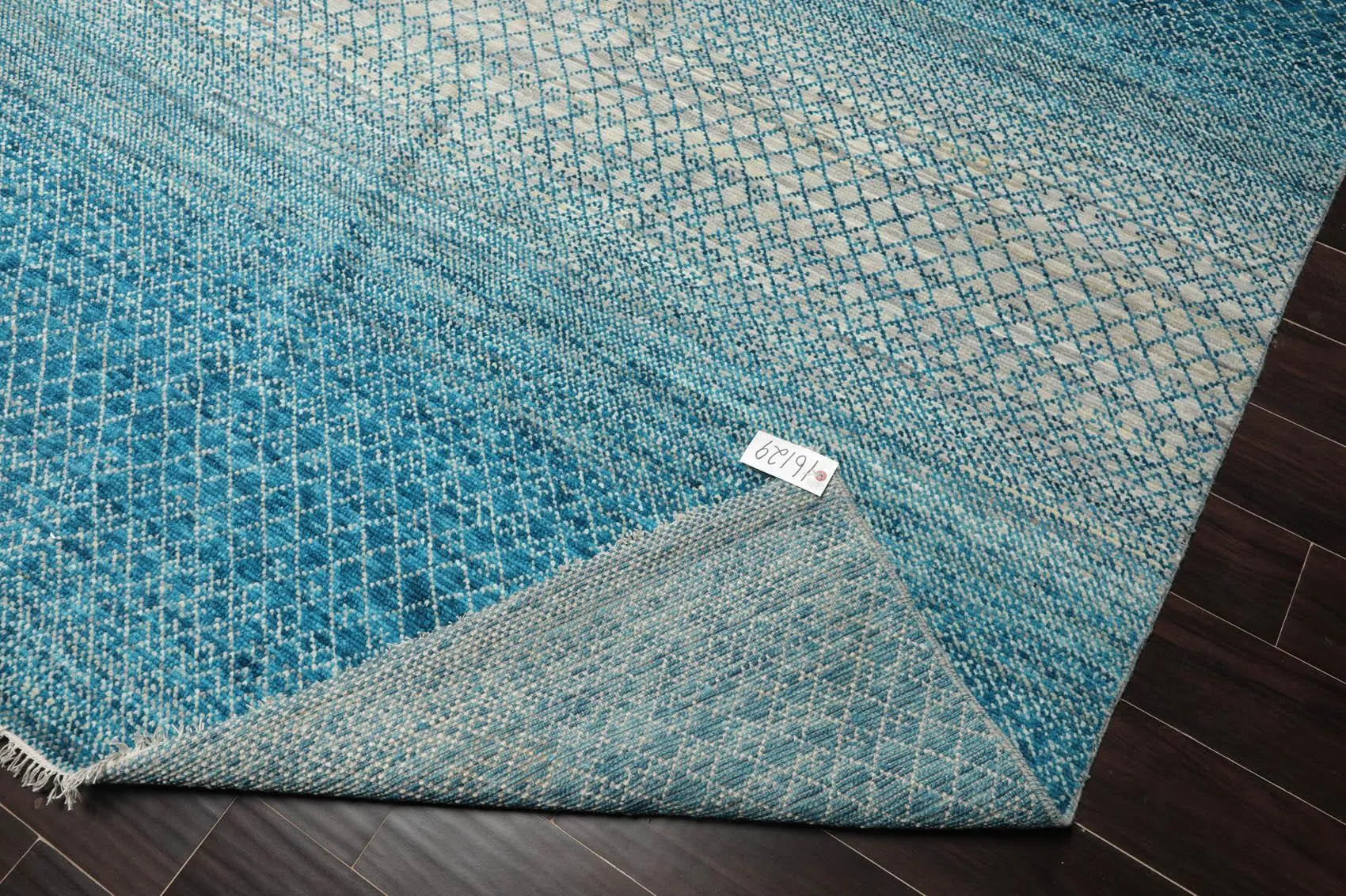 9' x 12' Hand Knotted 100% Wool Contemporary Modern Oriental Area Rug Aqua-3