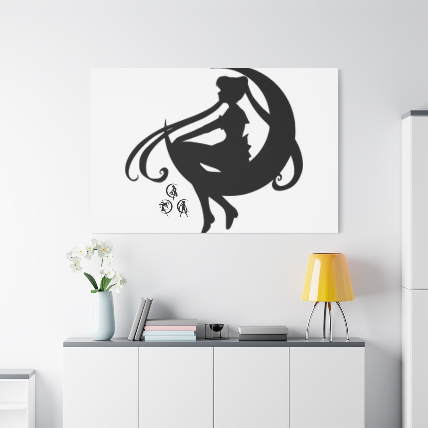 Moonlit Goddess Canvas Art, Modern Wall Decor, Fantasy Home Decor, Boho Aesthetic, Gift for Art Lovers