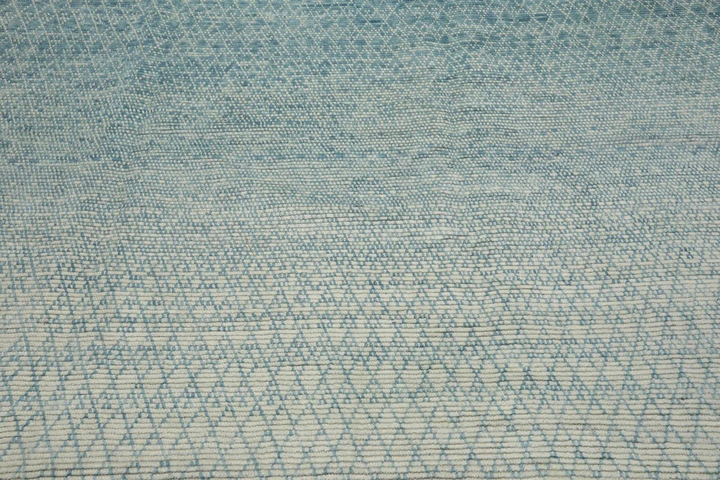 9' x 12' Hand Knotted 100% Wool Contemporary Modern Muted Area Rug Aqua-2