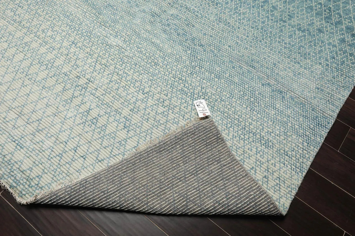 9' x 12' Hand Knotted 100% Wool Contemporary Modern Muted Area Rug Aqua-3