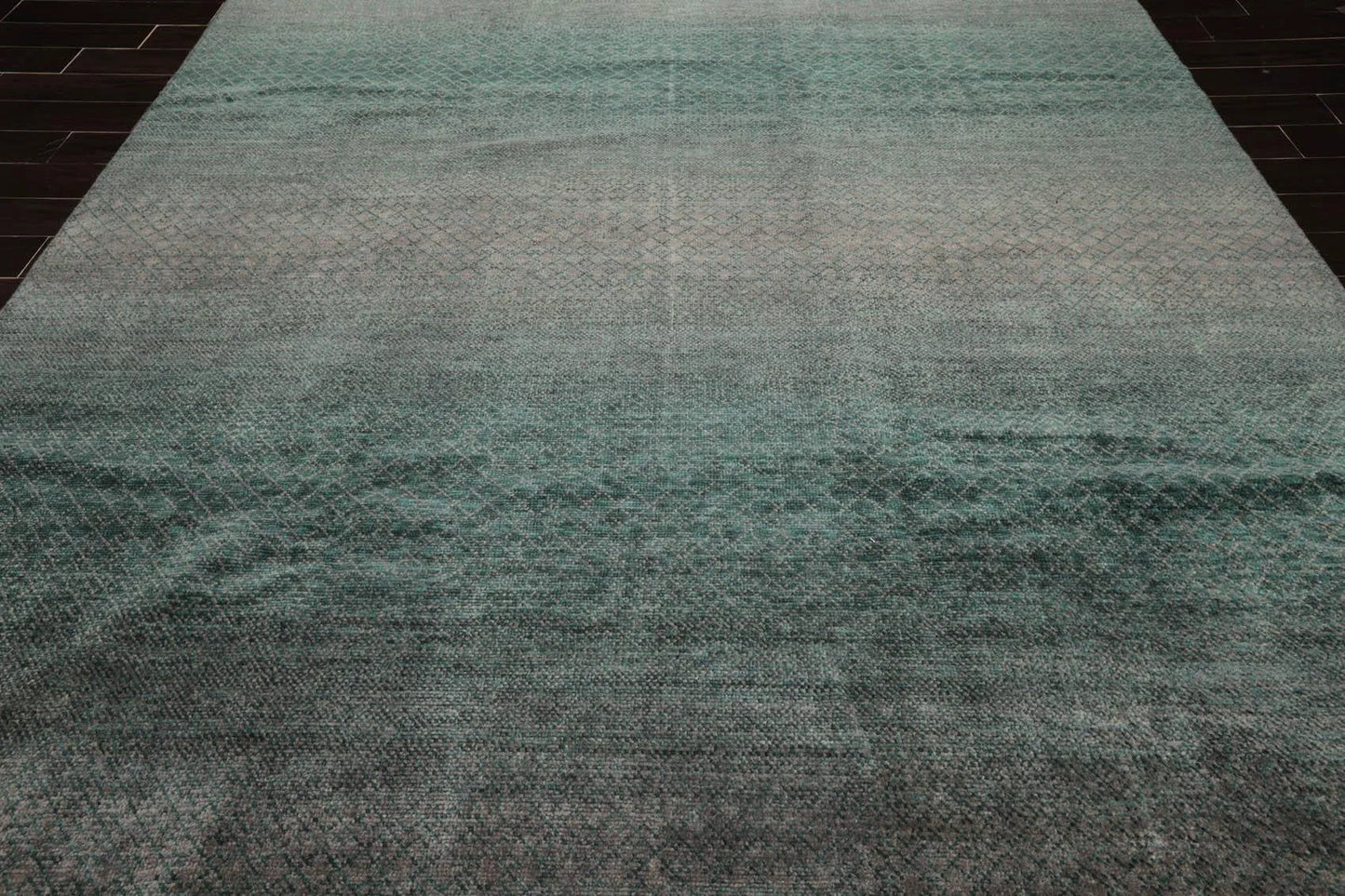 9' x 12' Hand Knotted 100% Wool Muted Contemporary Modern Area Rug Gray-2