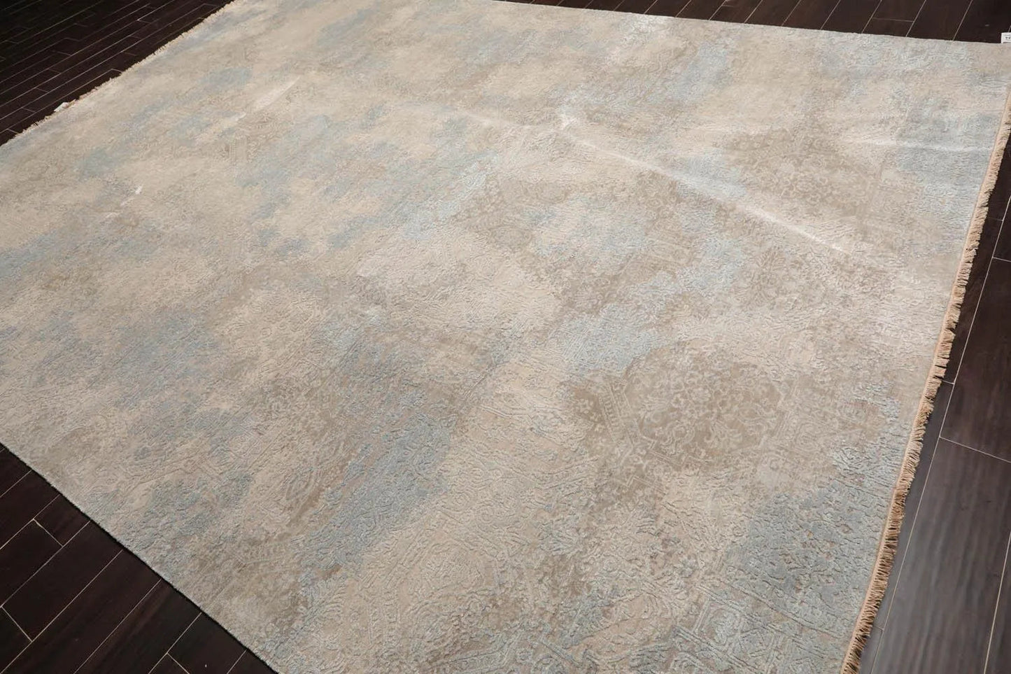 9' x12'  Sherpa Wool and Silk Oriental Area Persian Rug-0
