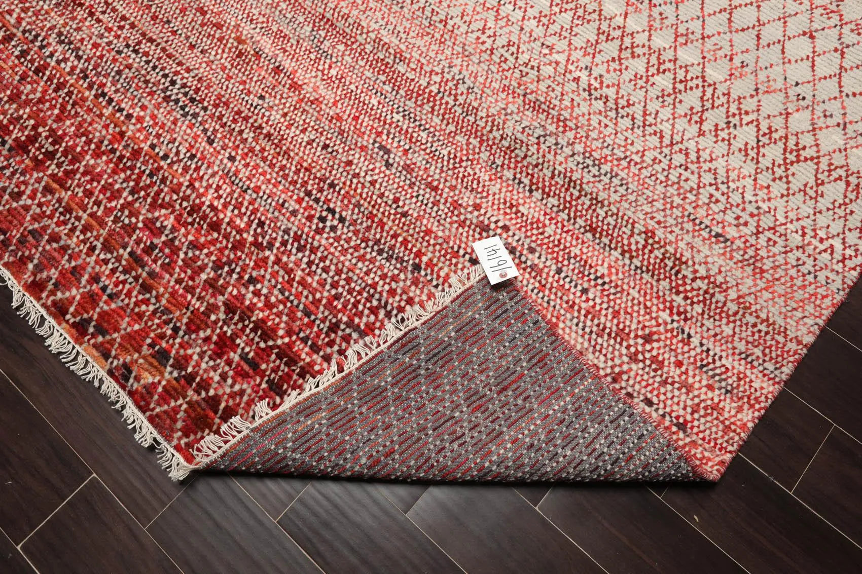 8' x 10' Hand Knotted 100% Wool Contemporary Modern Grass Area Rug Red-4