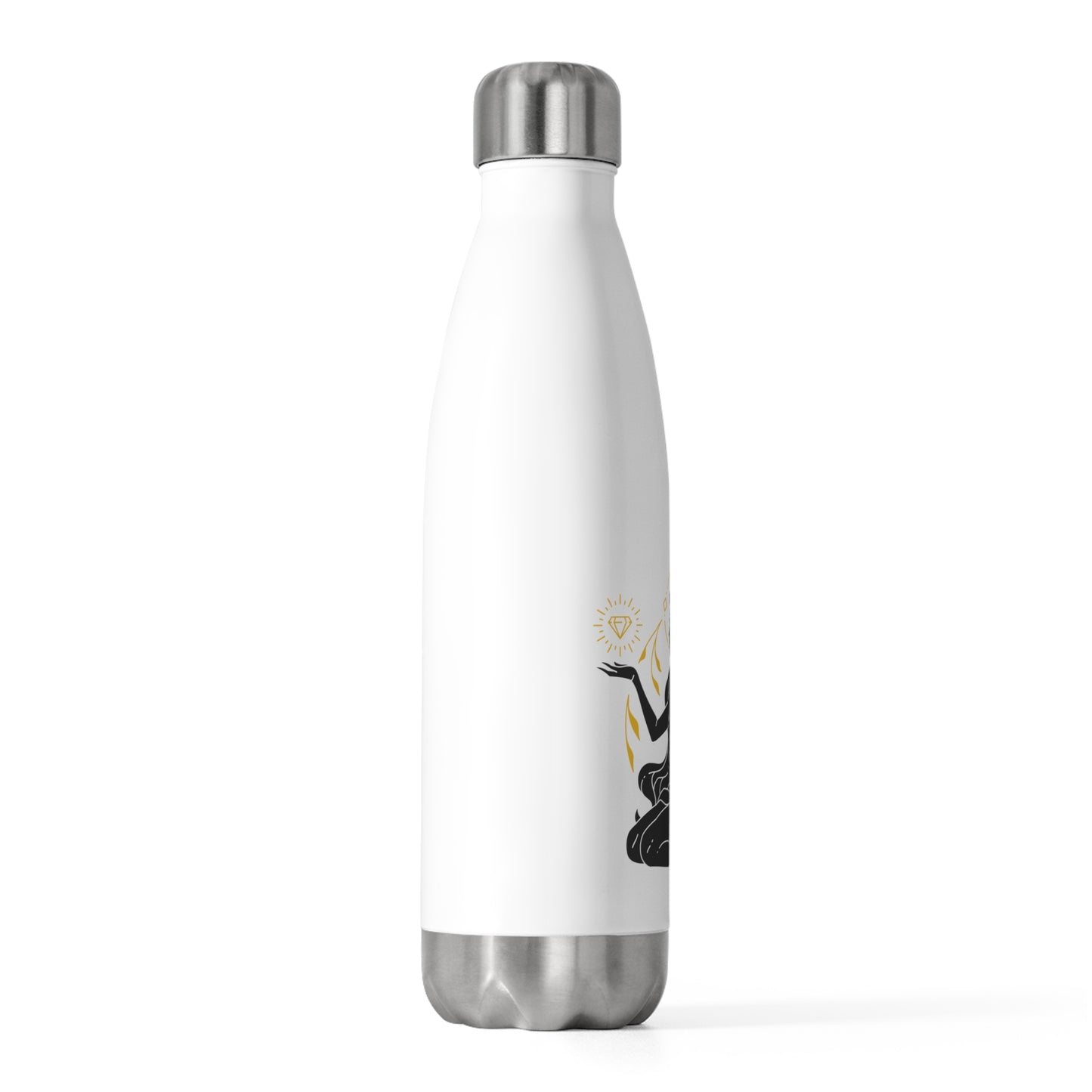 Meditation Goddess Insulated Bottle, Yoga Water Bottle, Eco-Friendly Drinkware, Gift for Mindfulness, Fitness, or Wellness Enthusiasts