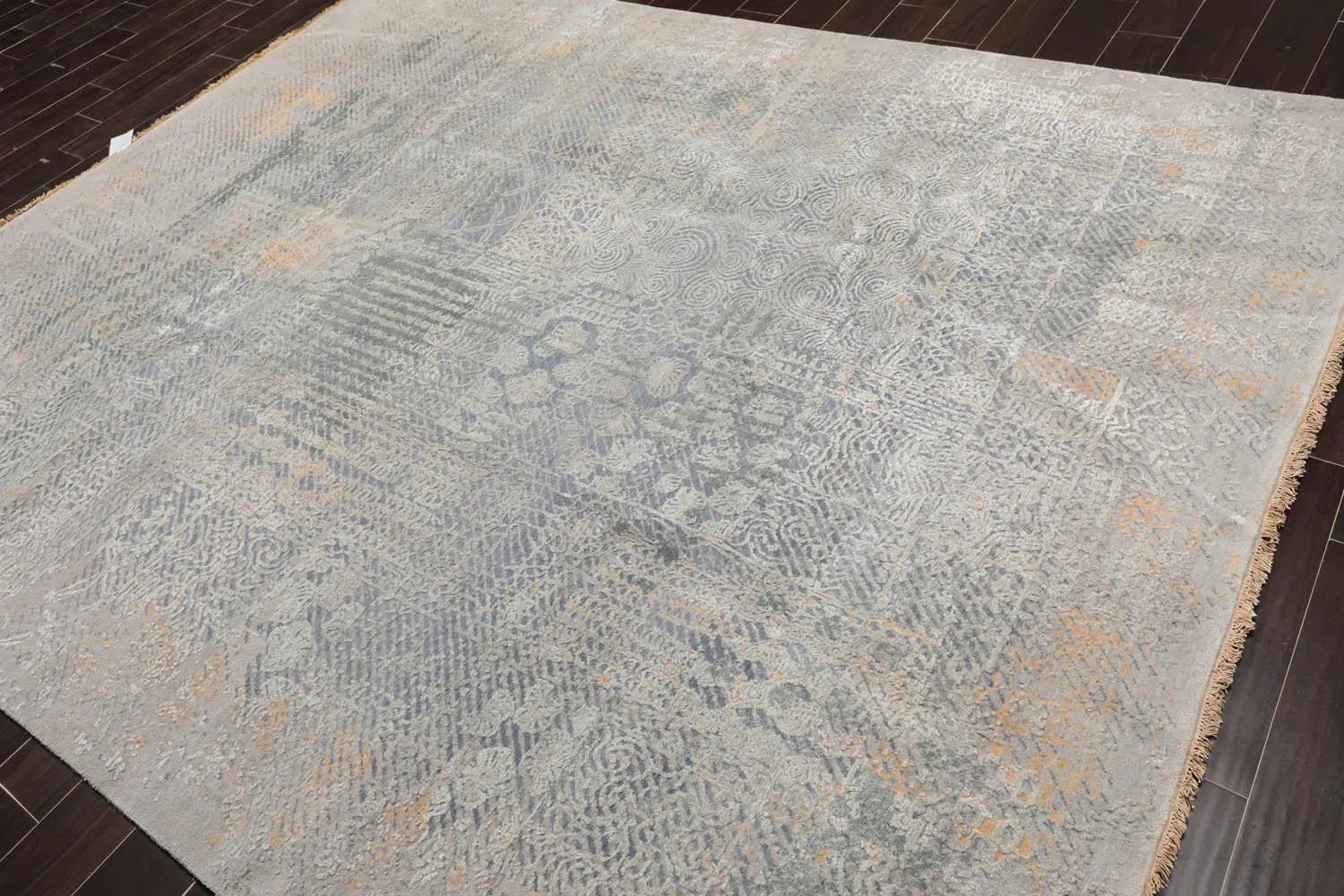 8' x10'  Sherpa Wool and Silk Oriental Area Persian Rug-0