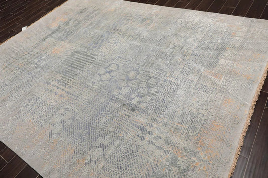 8' x10'  Sherpa Wool and Silk Oriental Area Persian Rug-0