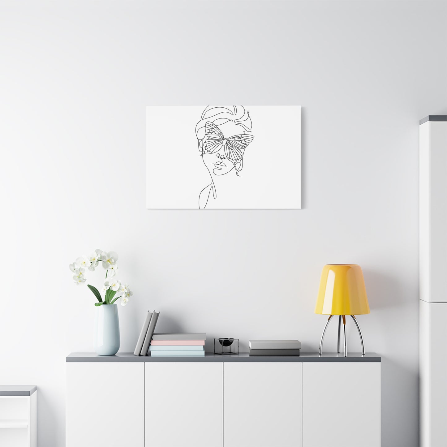 Minimalist Butterfly Canvas Art, Modern Home Decor, Gift for Nature Lovers, Wall Art for Women, Inspirational Wall Art