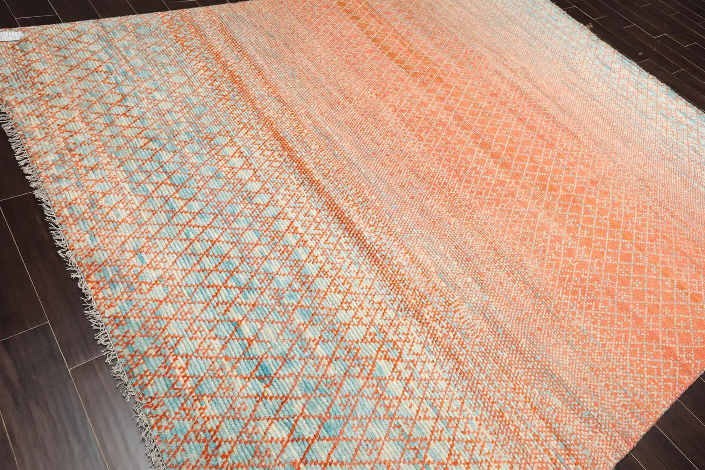 8'x 10' Hand Knotted 100% Wool Contemporary Modern Oriental Area Rug Orange-1